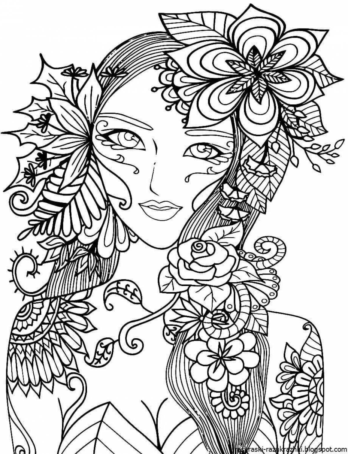 Exquisite complex coloring for girls