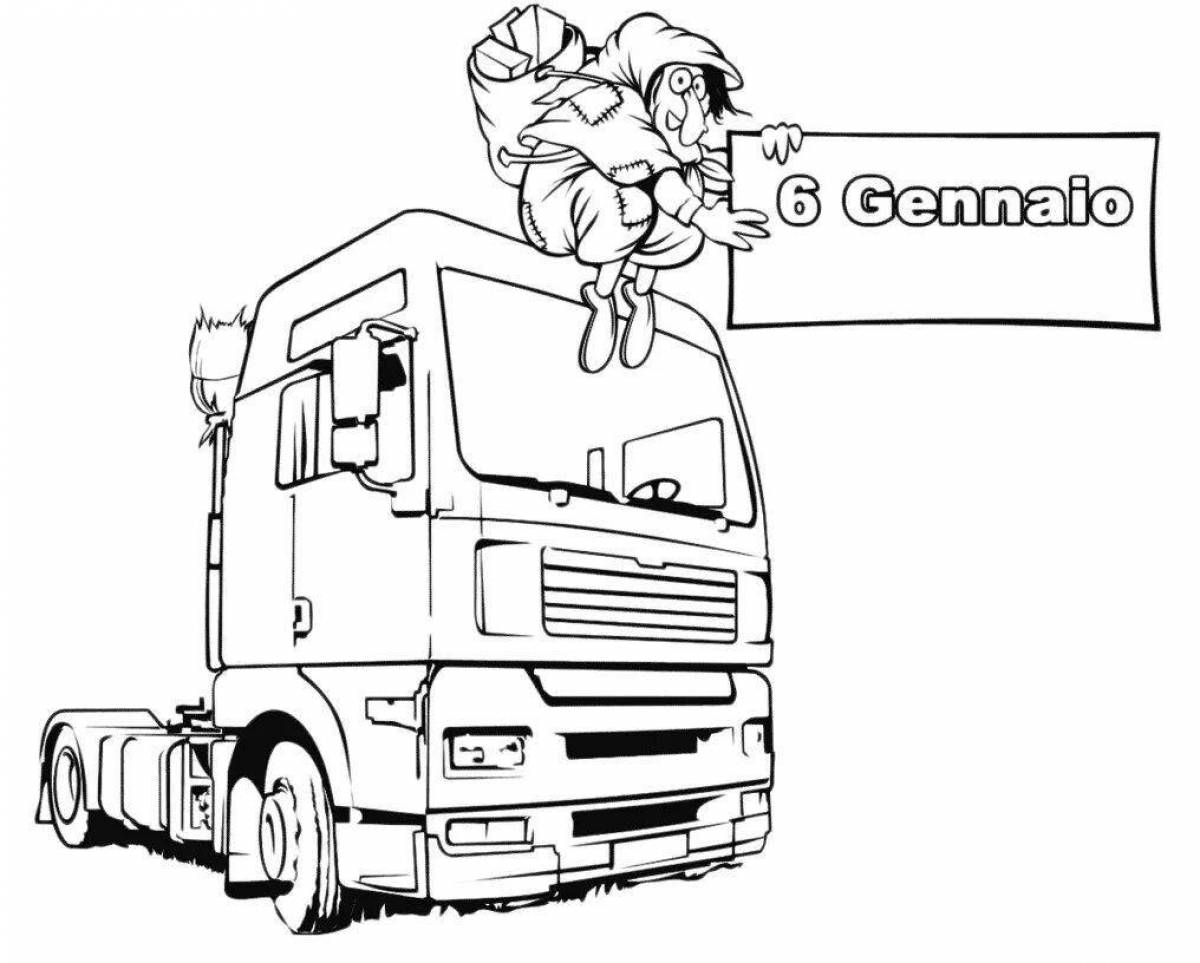 Majestic mans truck coloring page