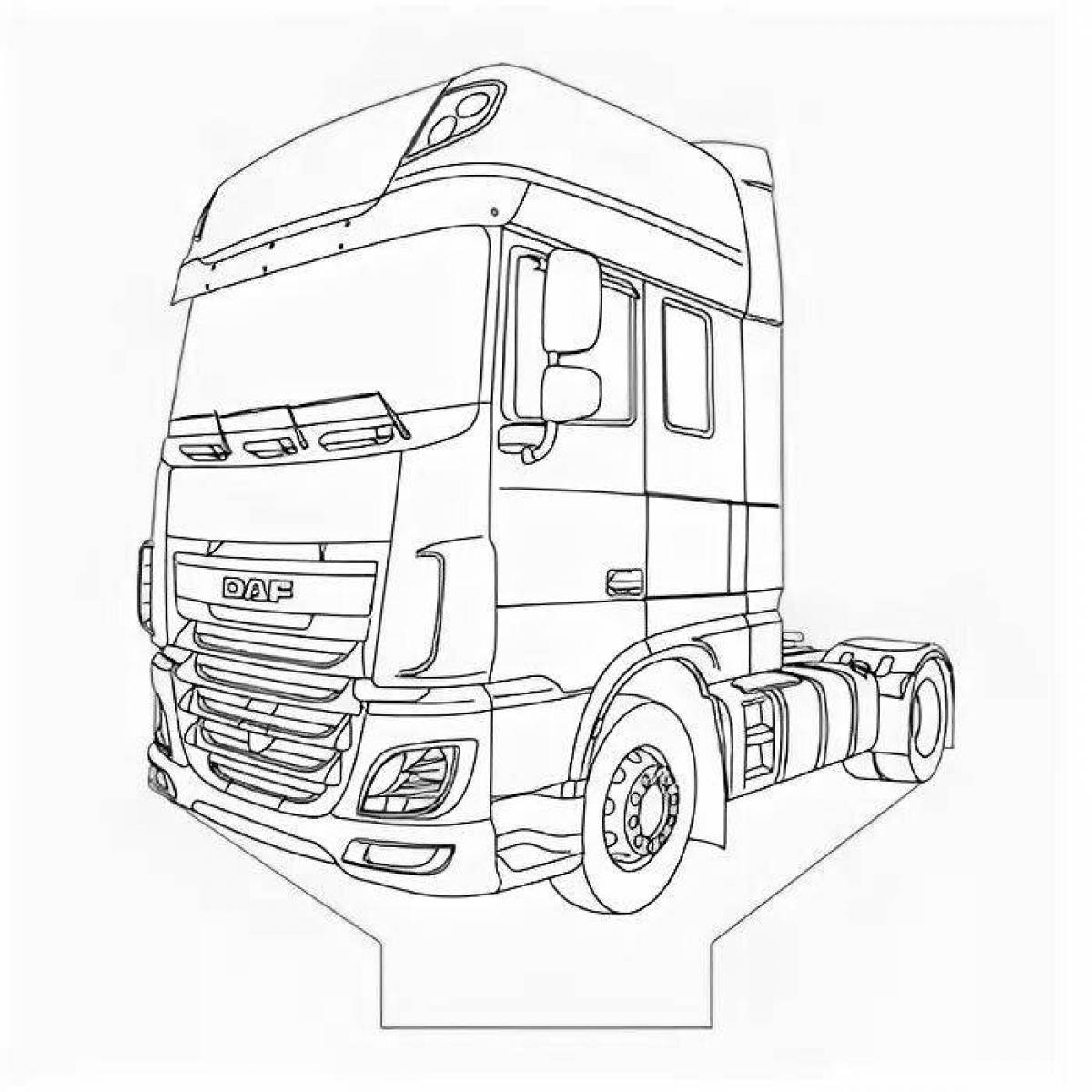Splendid mans truck coloring page