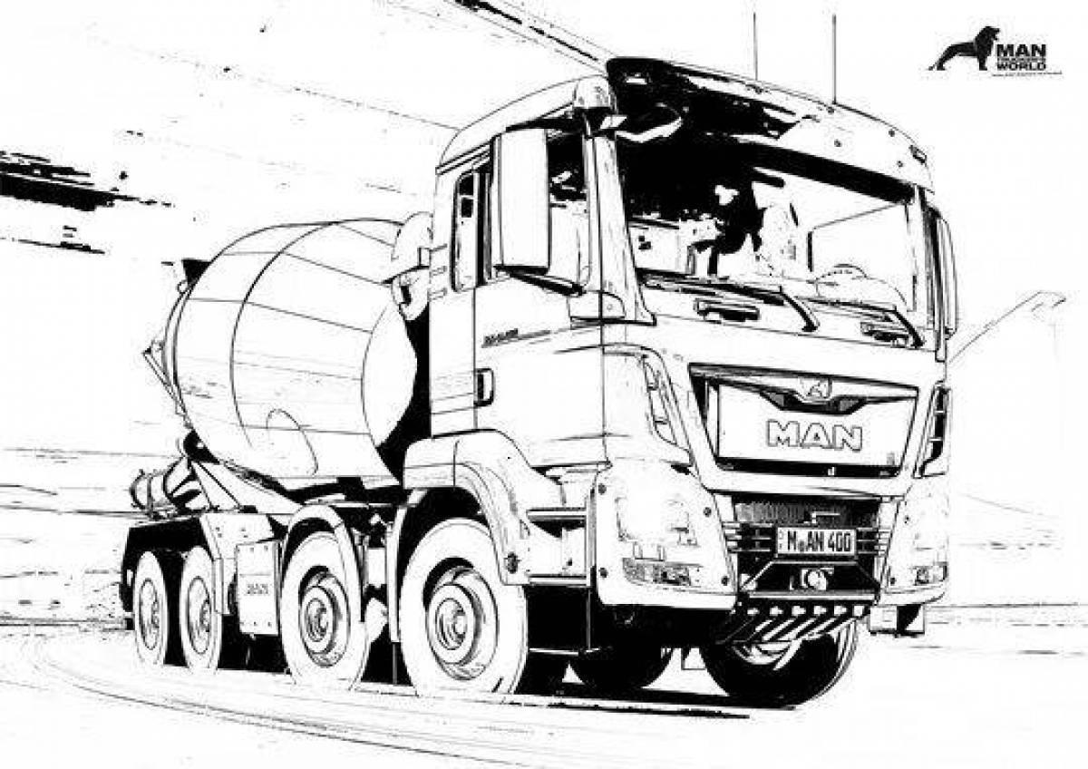 Grand mans truck coloring page