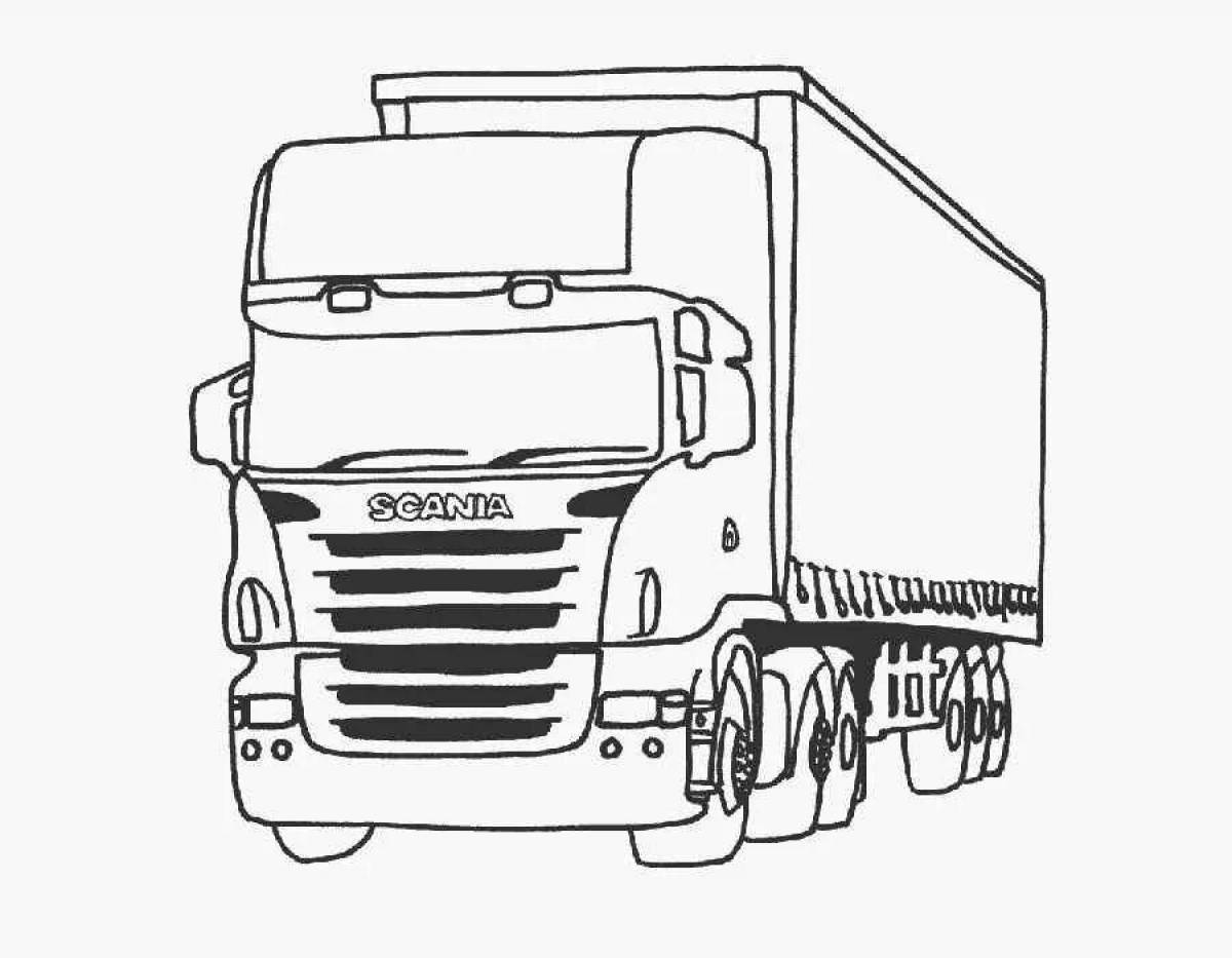 Nice Man Truck Coloring Page