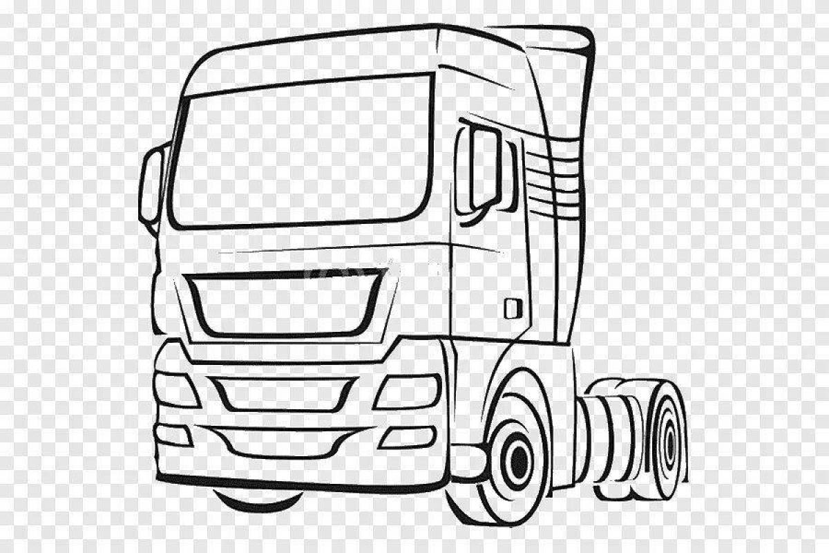 Radiant mans truck coloring page