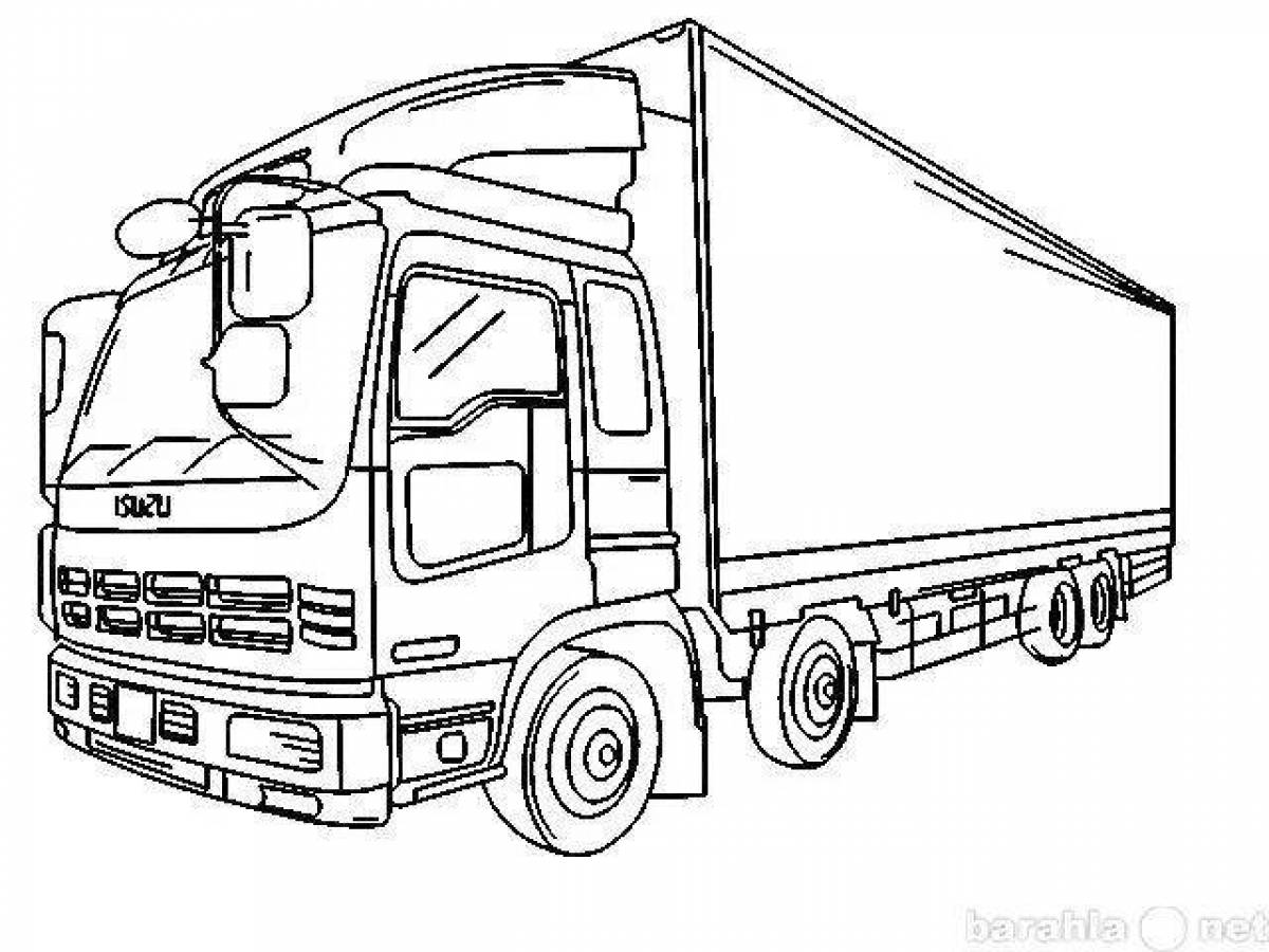 Gorgeous male truck coloring page