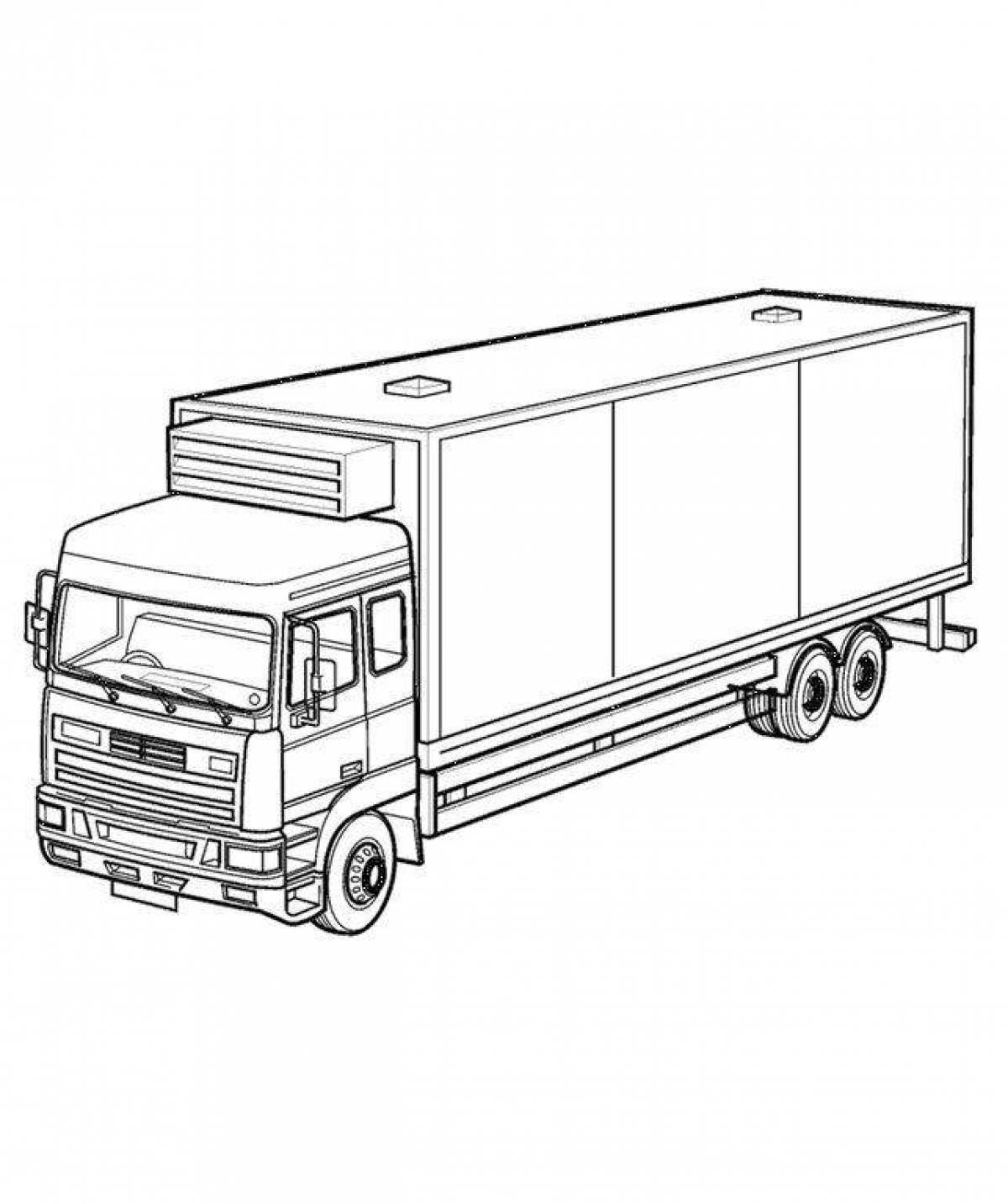 Coloring page luxury male truck