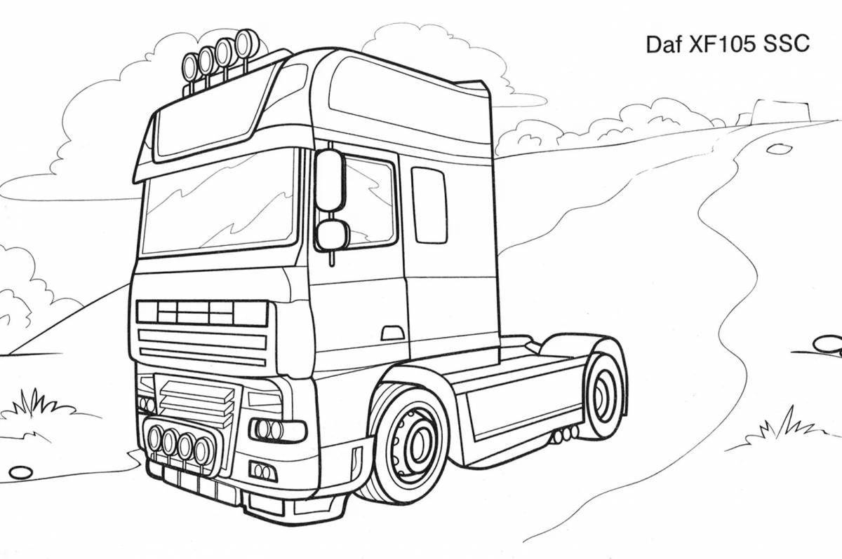 Regal man truck coloring page