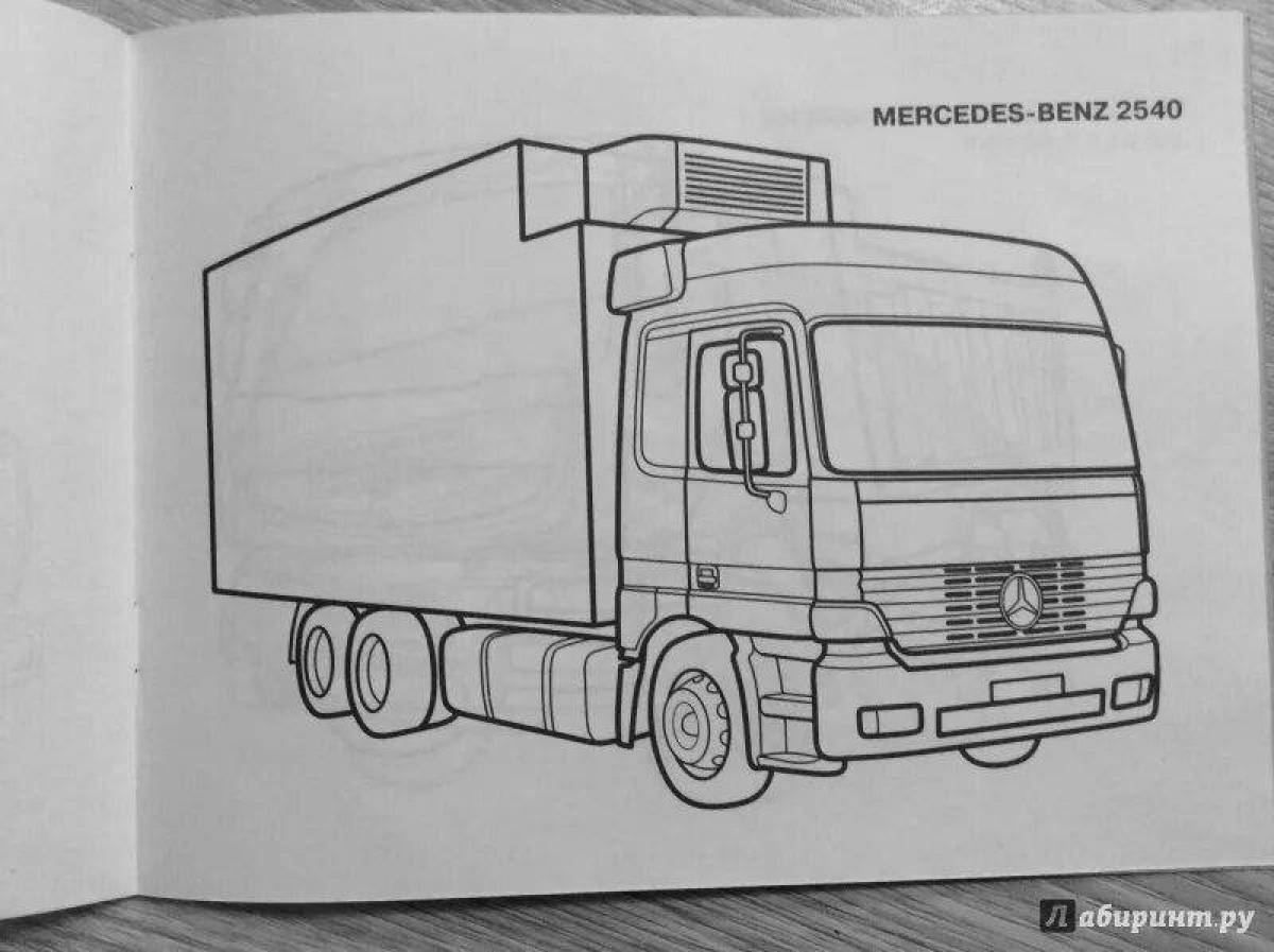 Splendorous mans truck coloring page