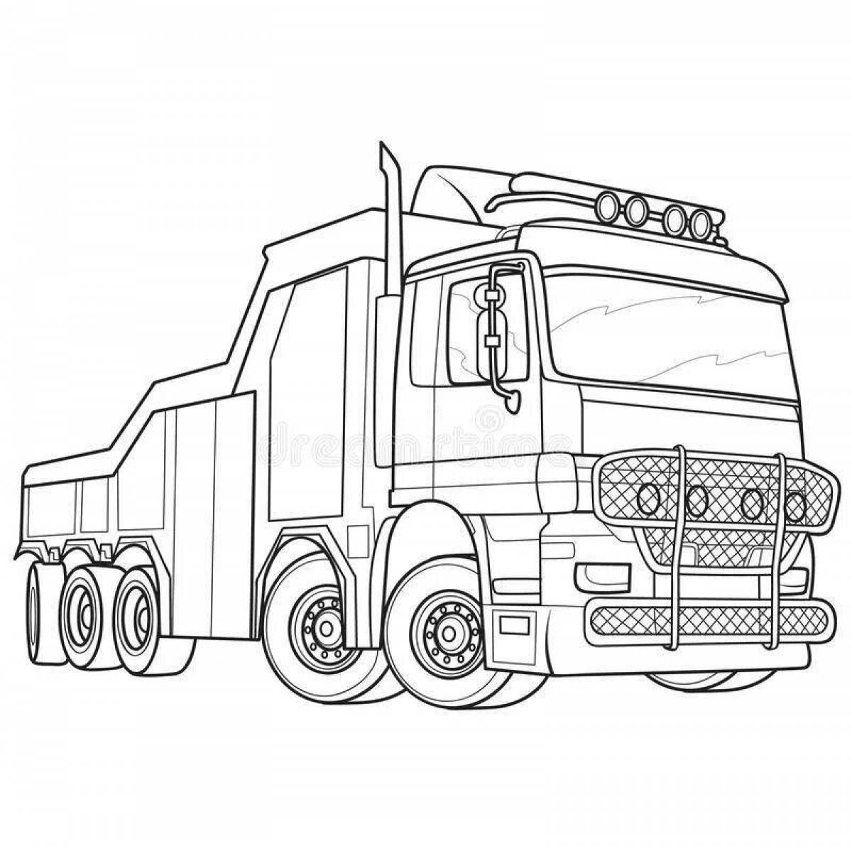 Glamorous male truck coloring page
