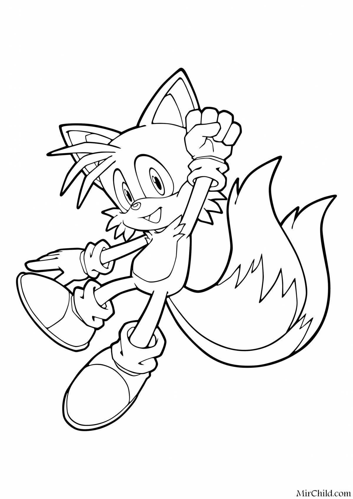 Majestic yellow sonic coloring page