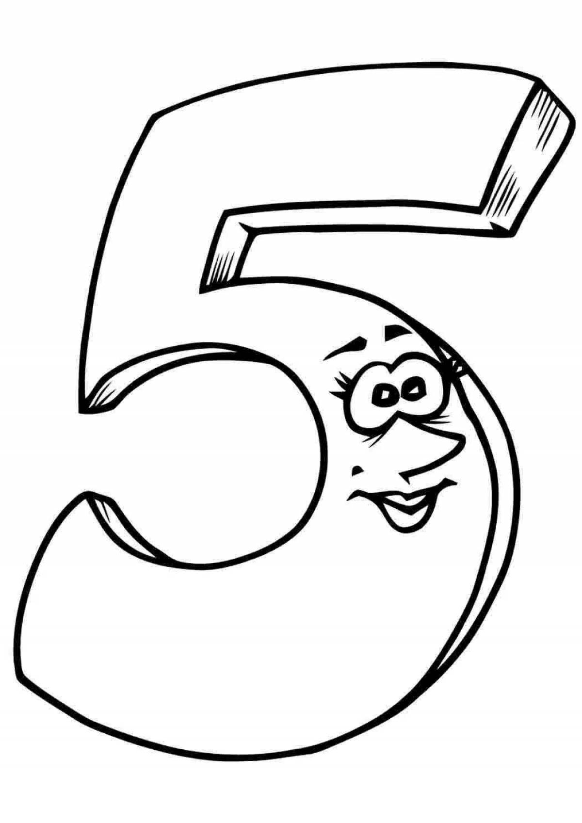 Fancy funny numbers coloring book
