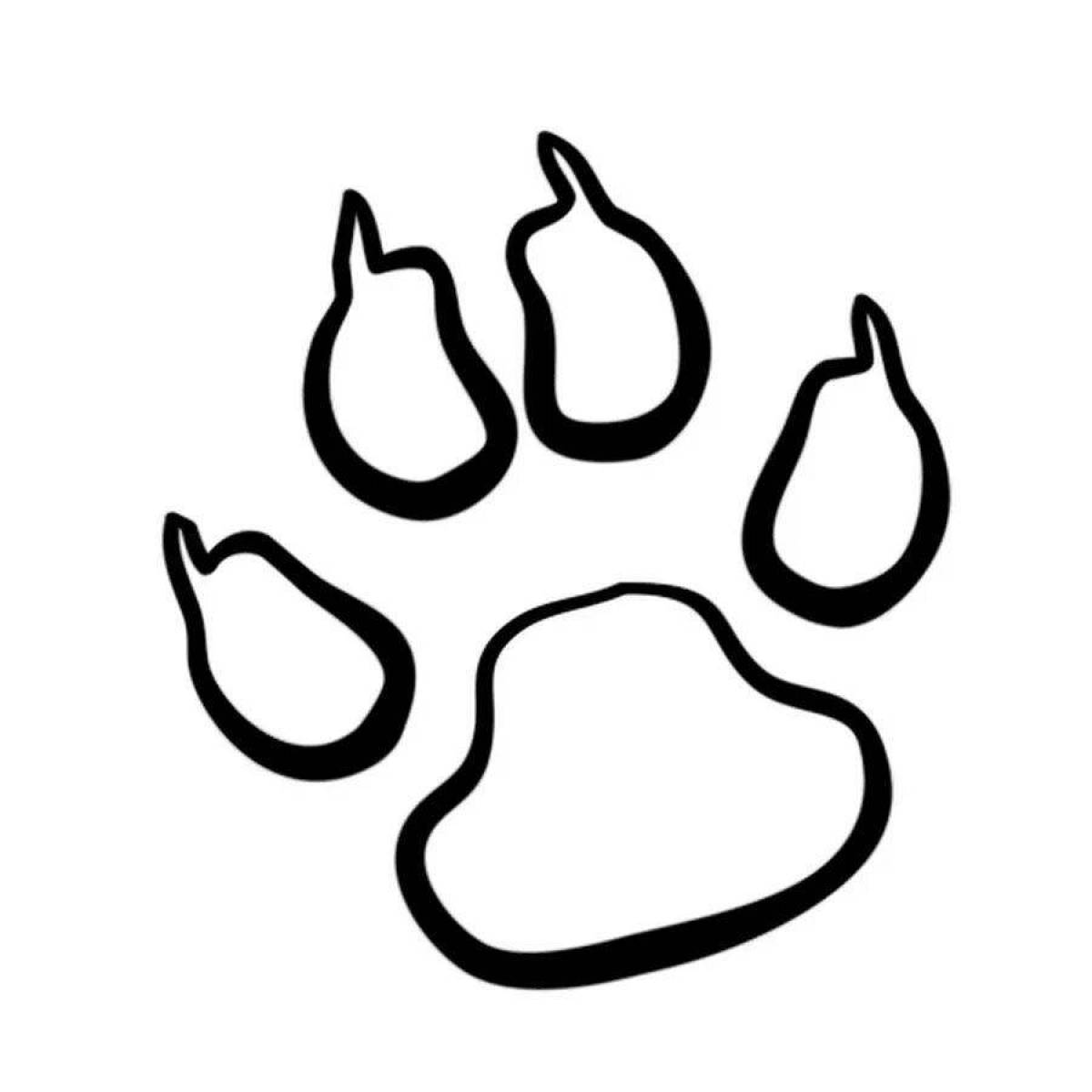 Colour-Crazed Animal Footprints Coloring Page
