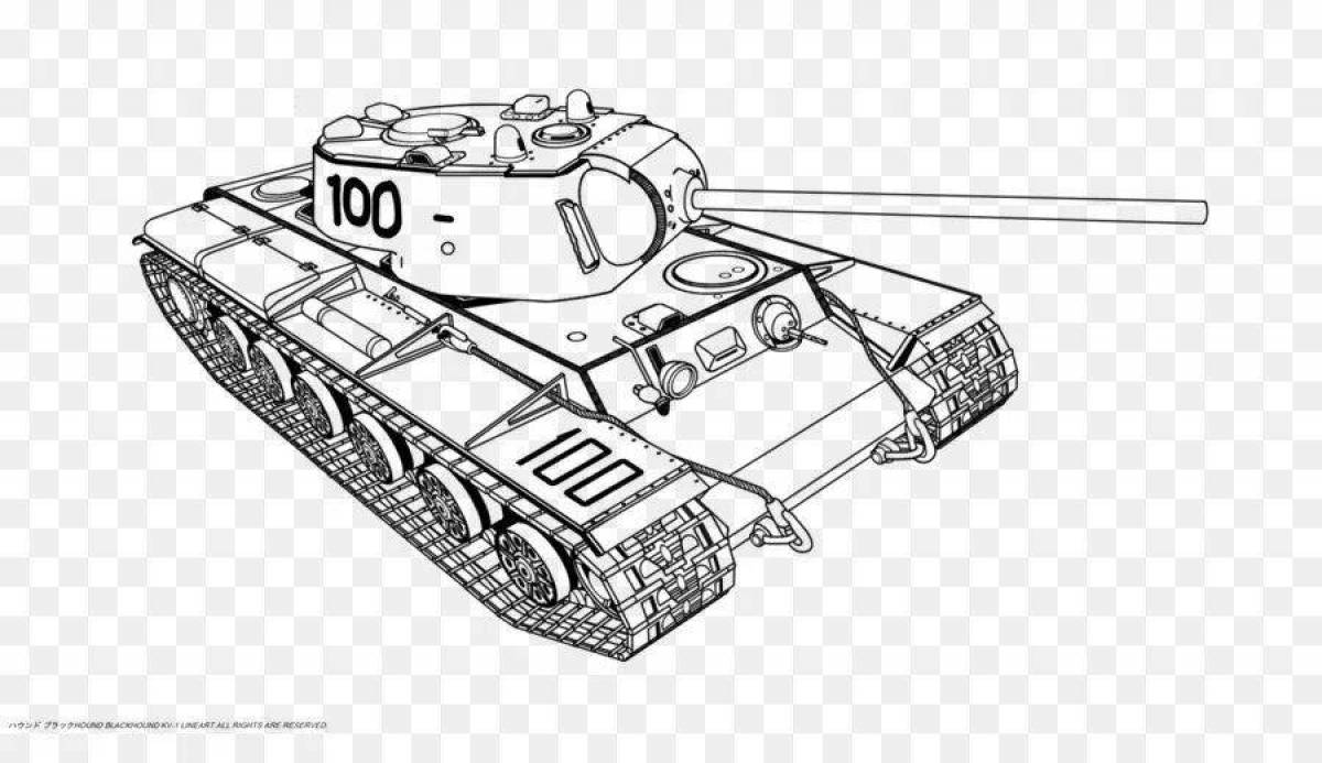 Раскраски World of Tanks танки кв1