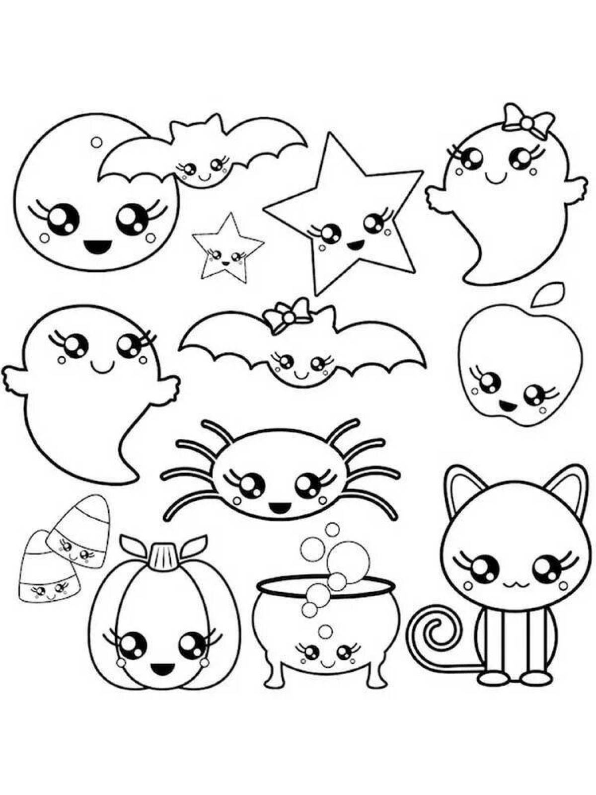 Раскраска snuggly kawaii cats