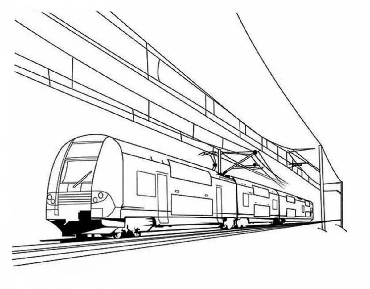 Скоростной поезд рисунок