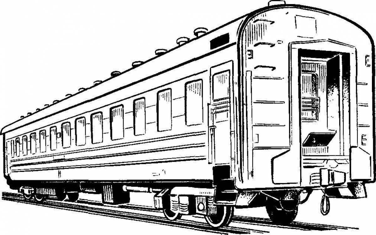 Вагон поезд раскраска