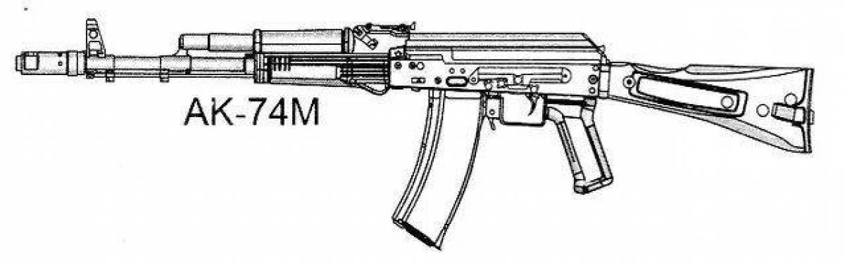 Ак 47 из дерева эскиз