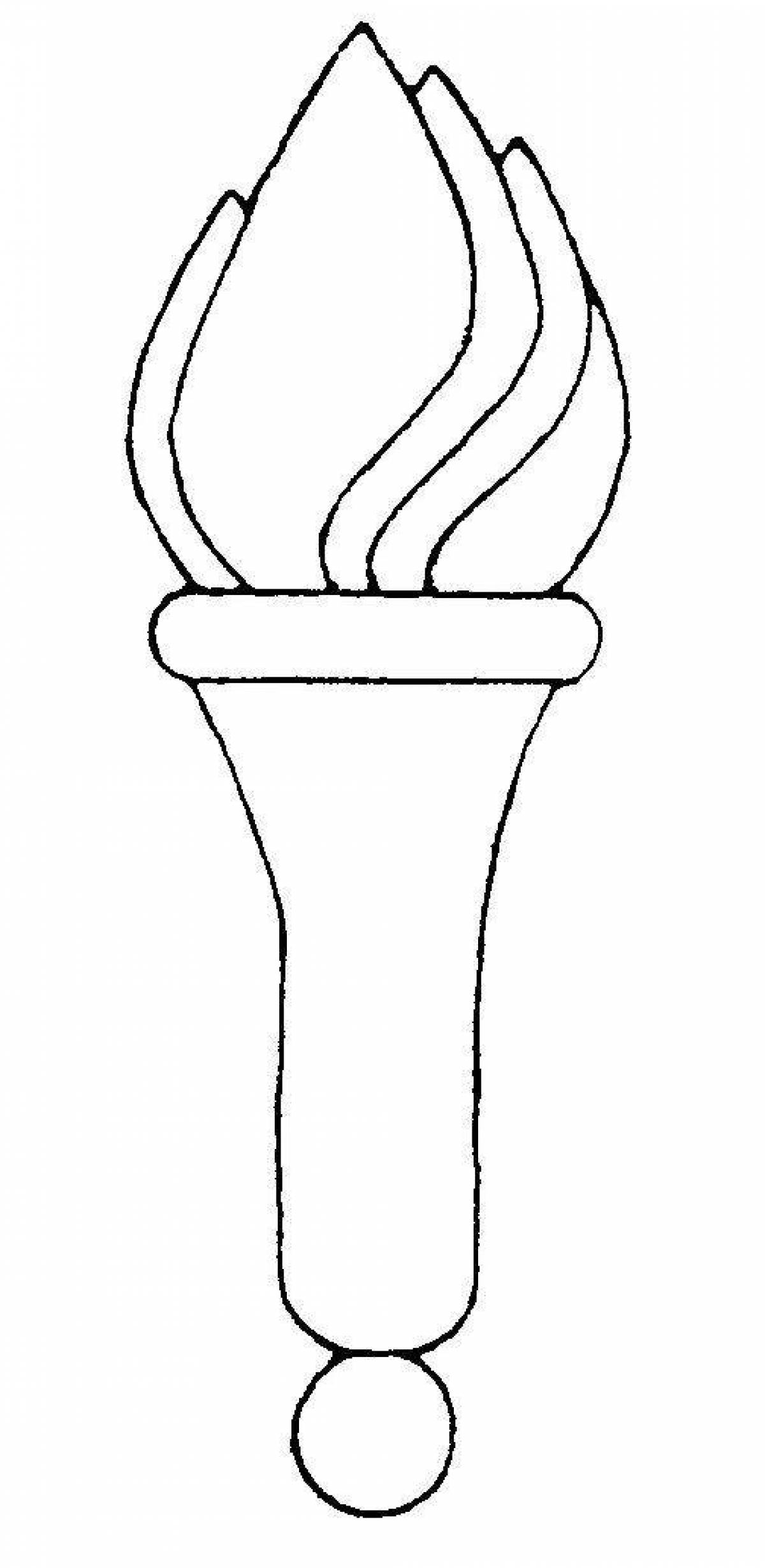 Олимпийский огонь нарисовать ребенку