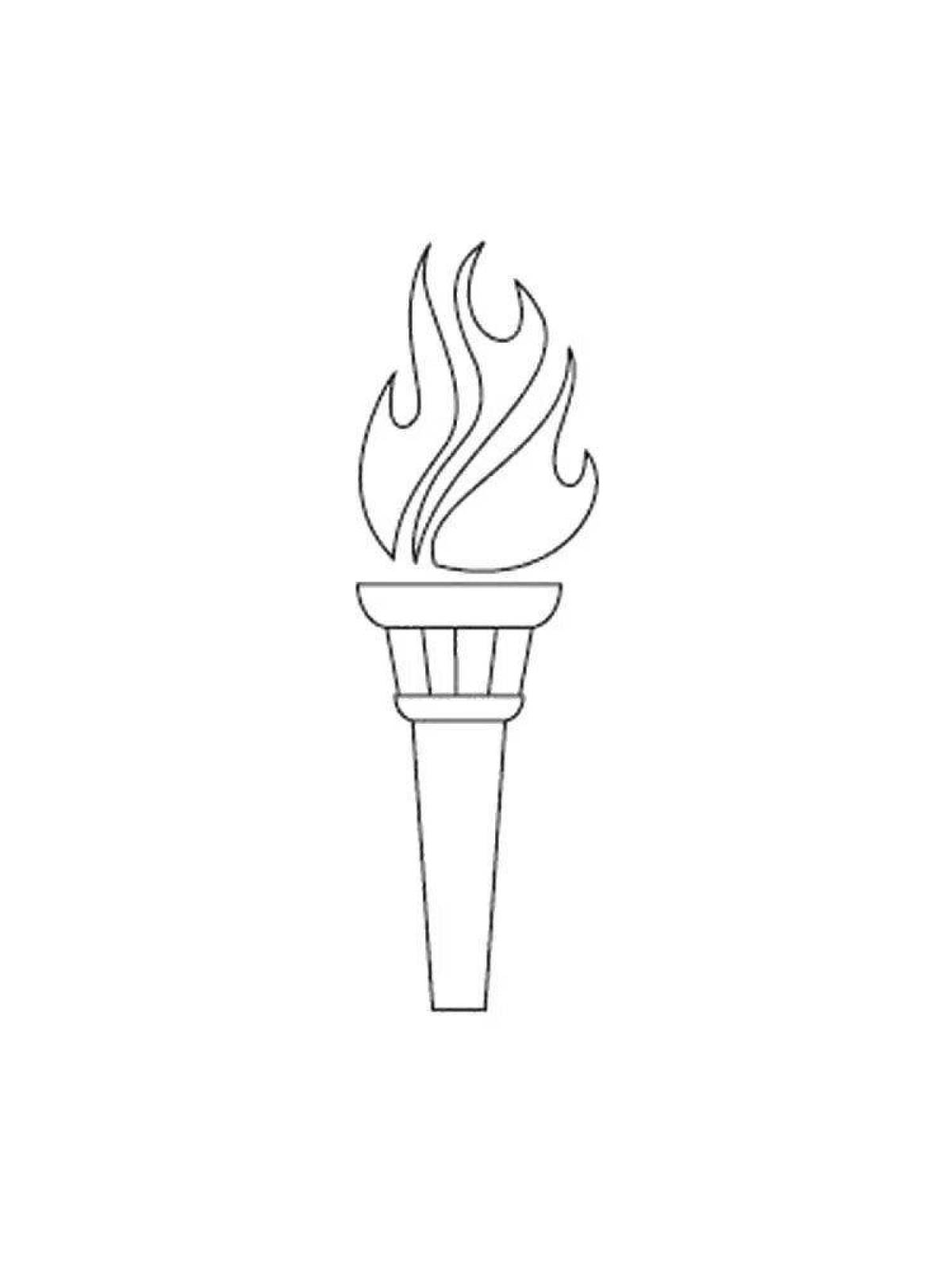 Олимпийский факел раскраска