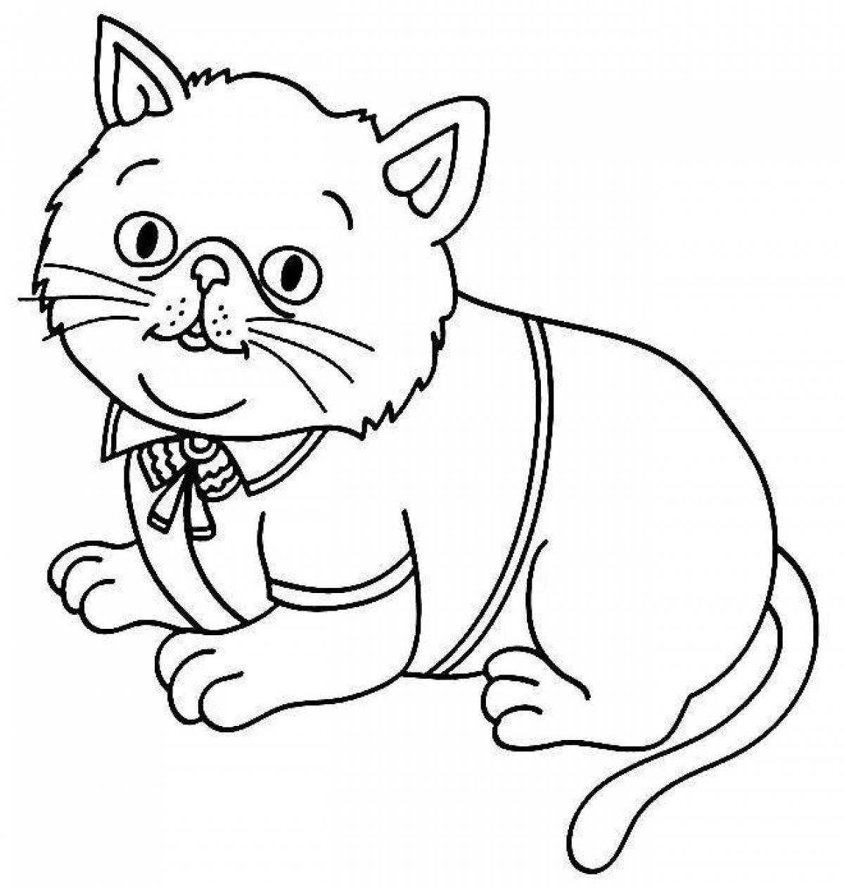 Игрушка кошка раскраска