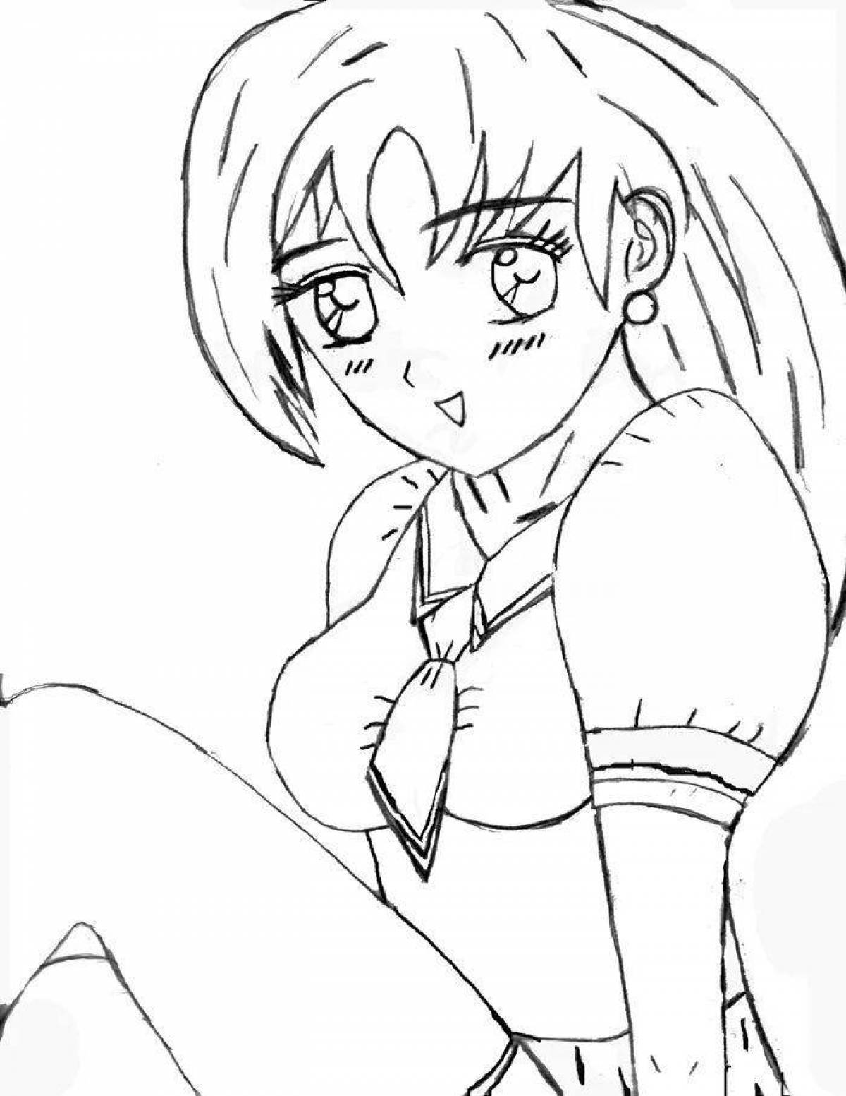 Coloring Pages Anime hentai (28 pcs) download or print for free 9822