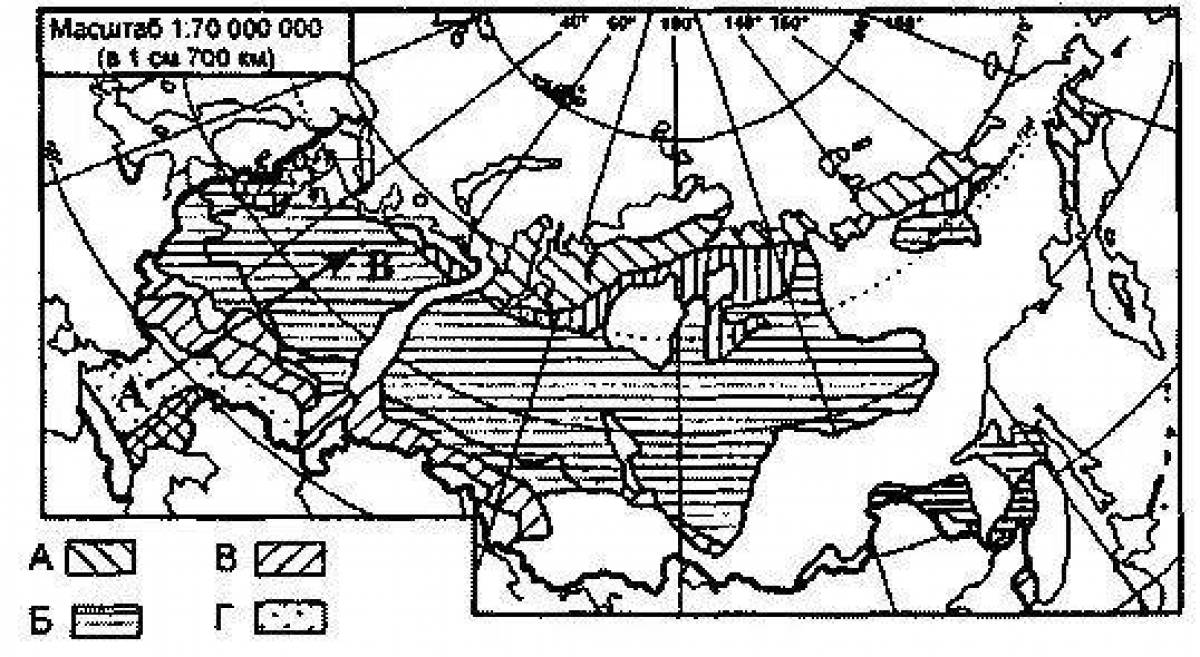 Карта природных зон россии раскраска распечатать