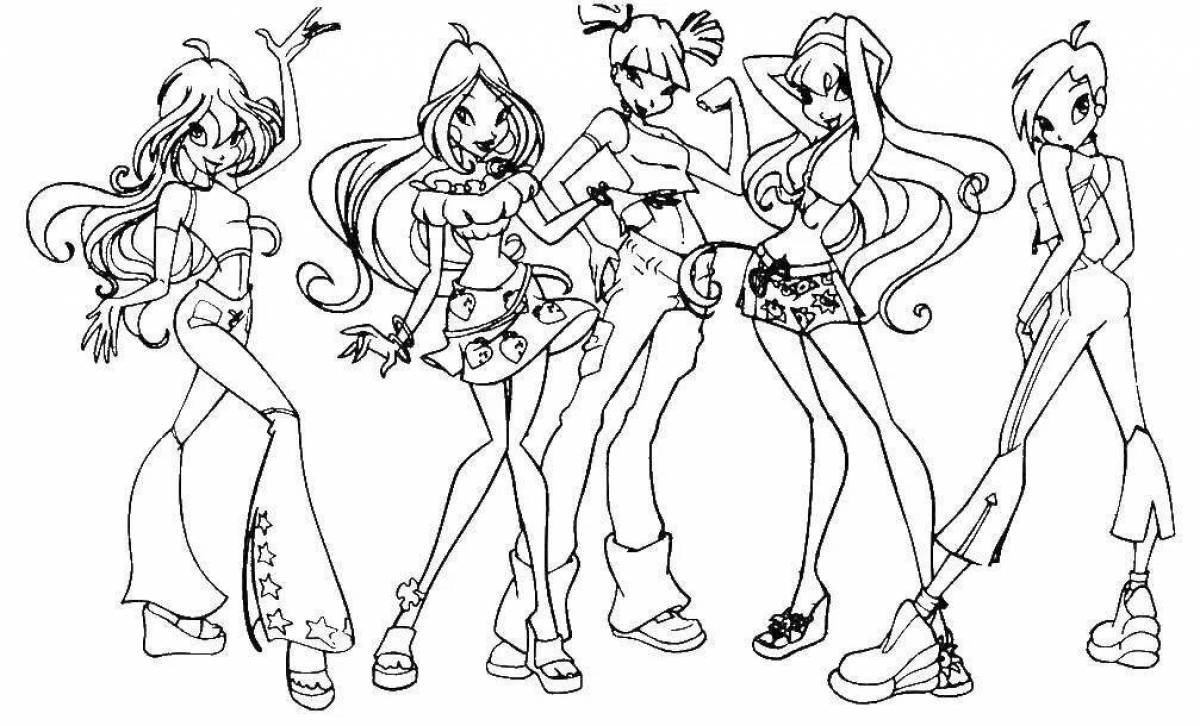 Winx fairy coloring page