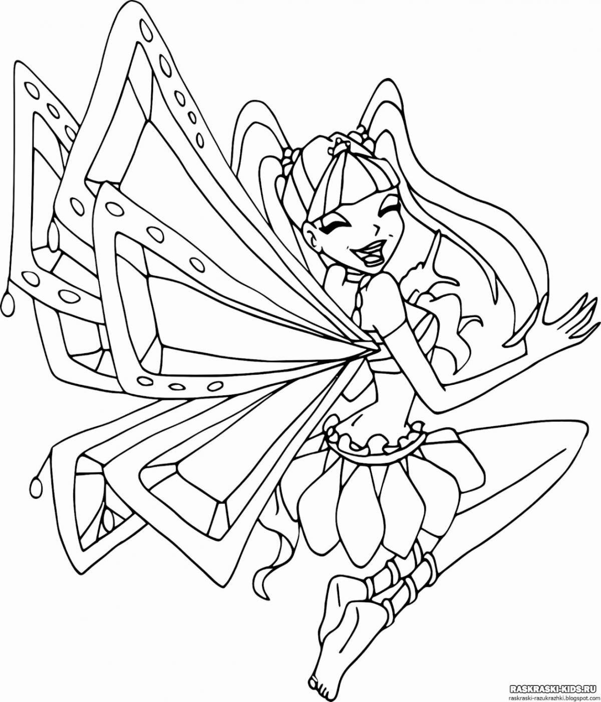 Dazzling winx fairy coloring book