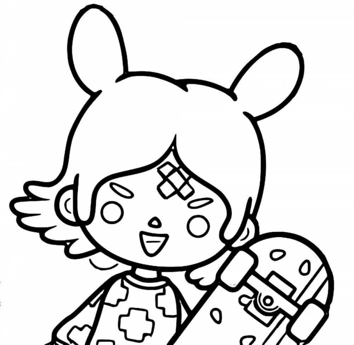 Charming toca world coloring book