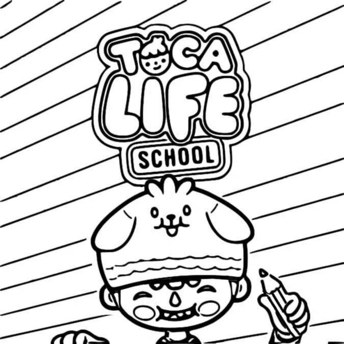 Glorious toca world coloring page