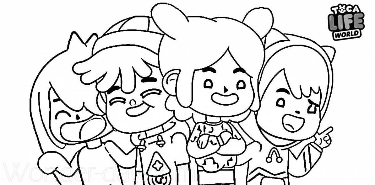 Fairy toca world coloring page