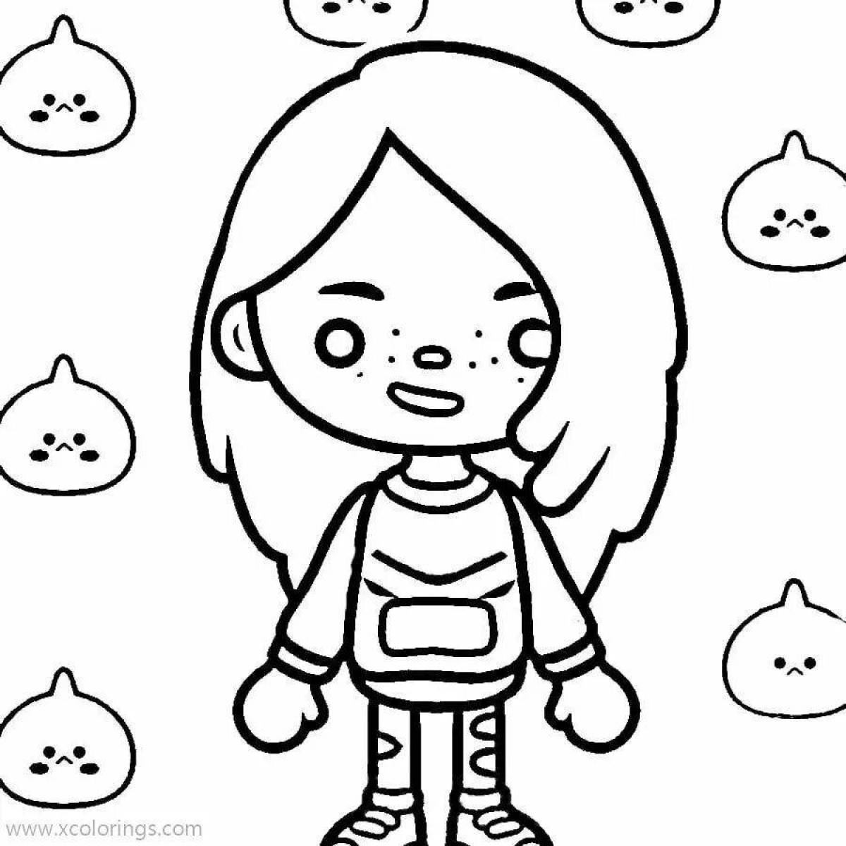 Amazing toca world coloring page
