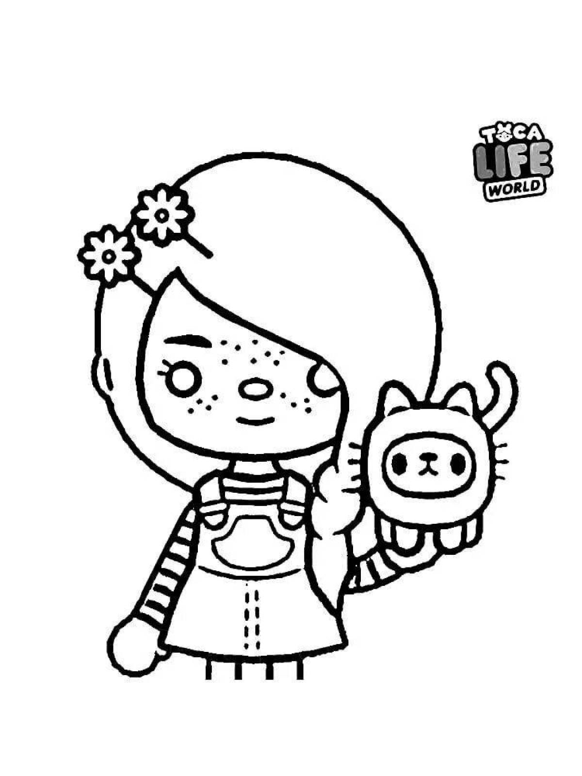 Outstanding toca world coloring page