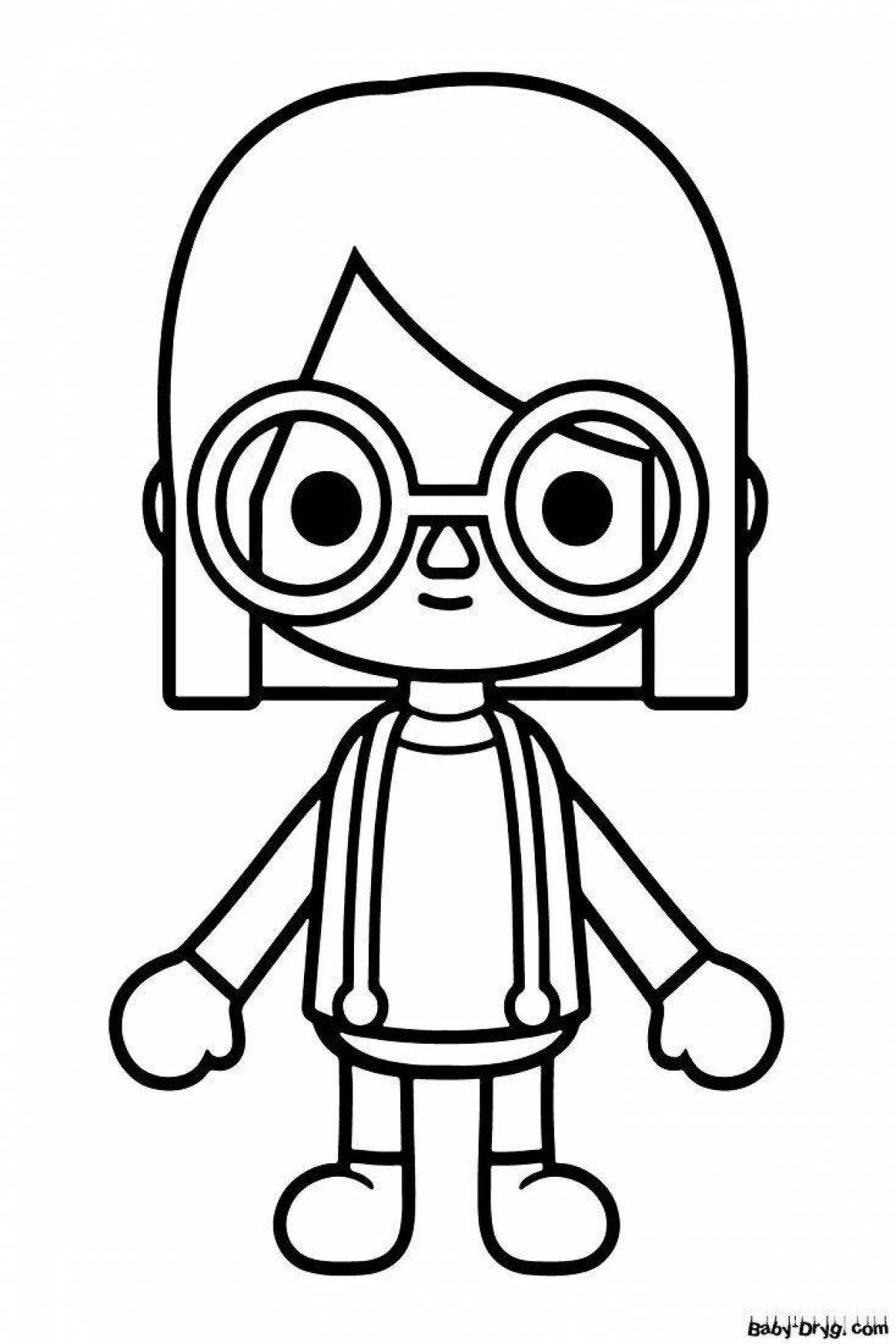 Toca world shiny coloring page