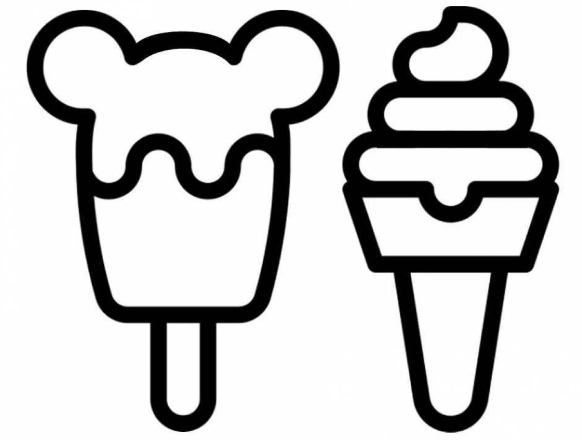 Аппетитный рисунок мороженого