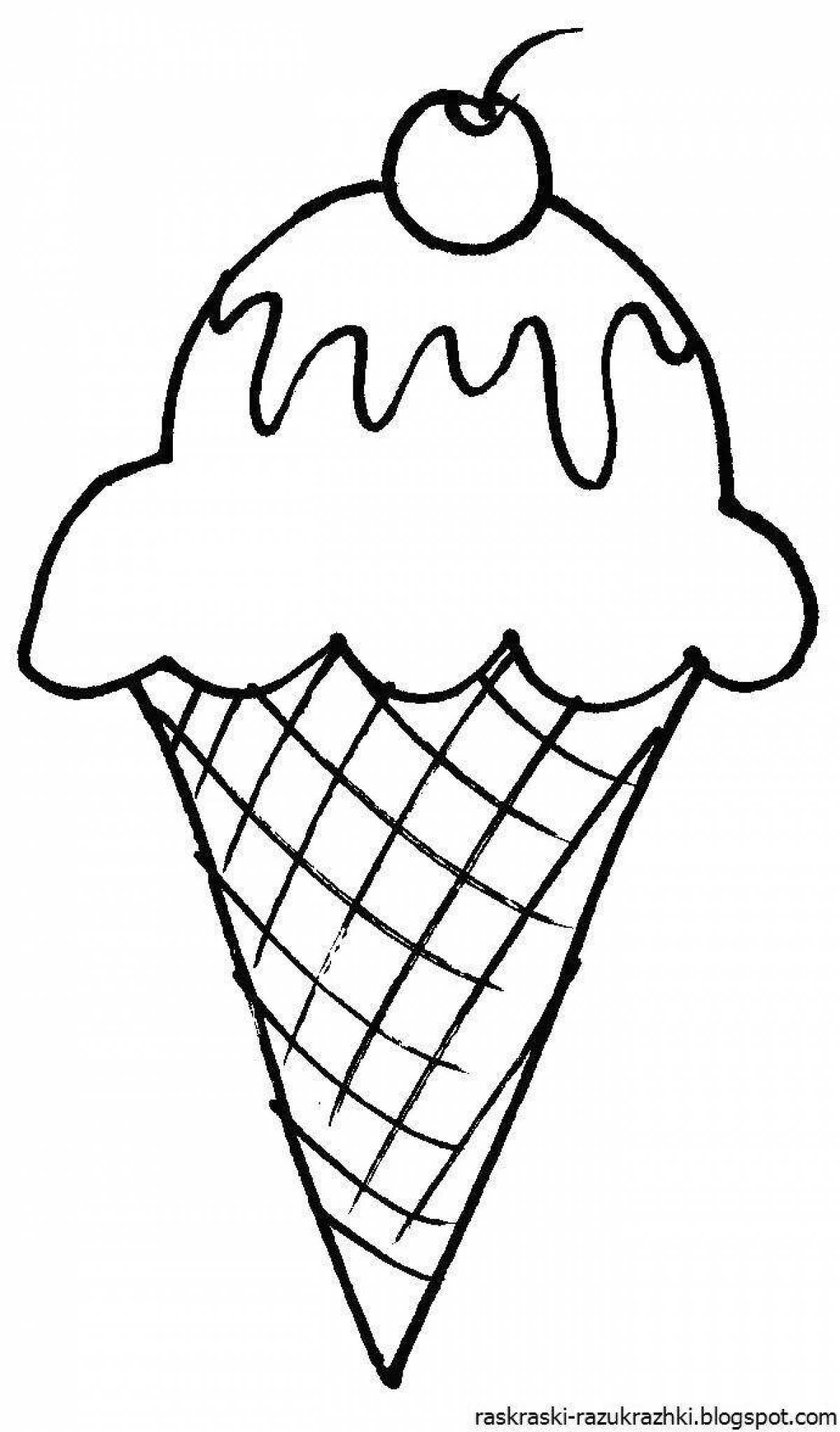 Увлекательный рисунок мороженого