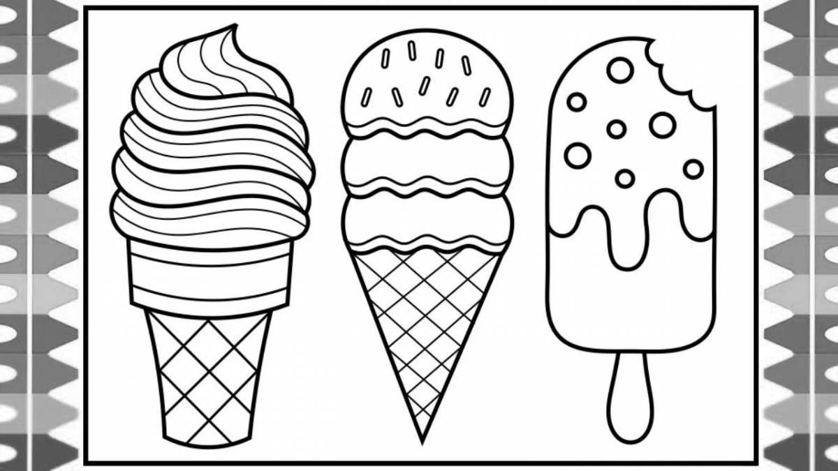 Восхитительный рисунок мороженого
