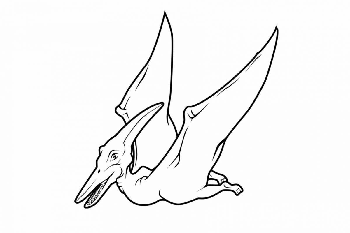 Majestic flying dinosaur coloring page
