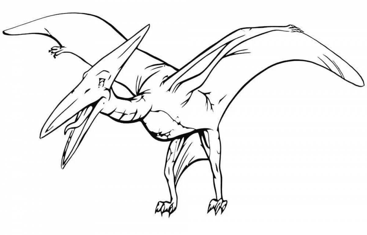 Exciting flying dinosaur coloring book