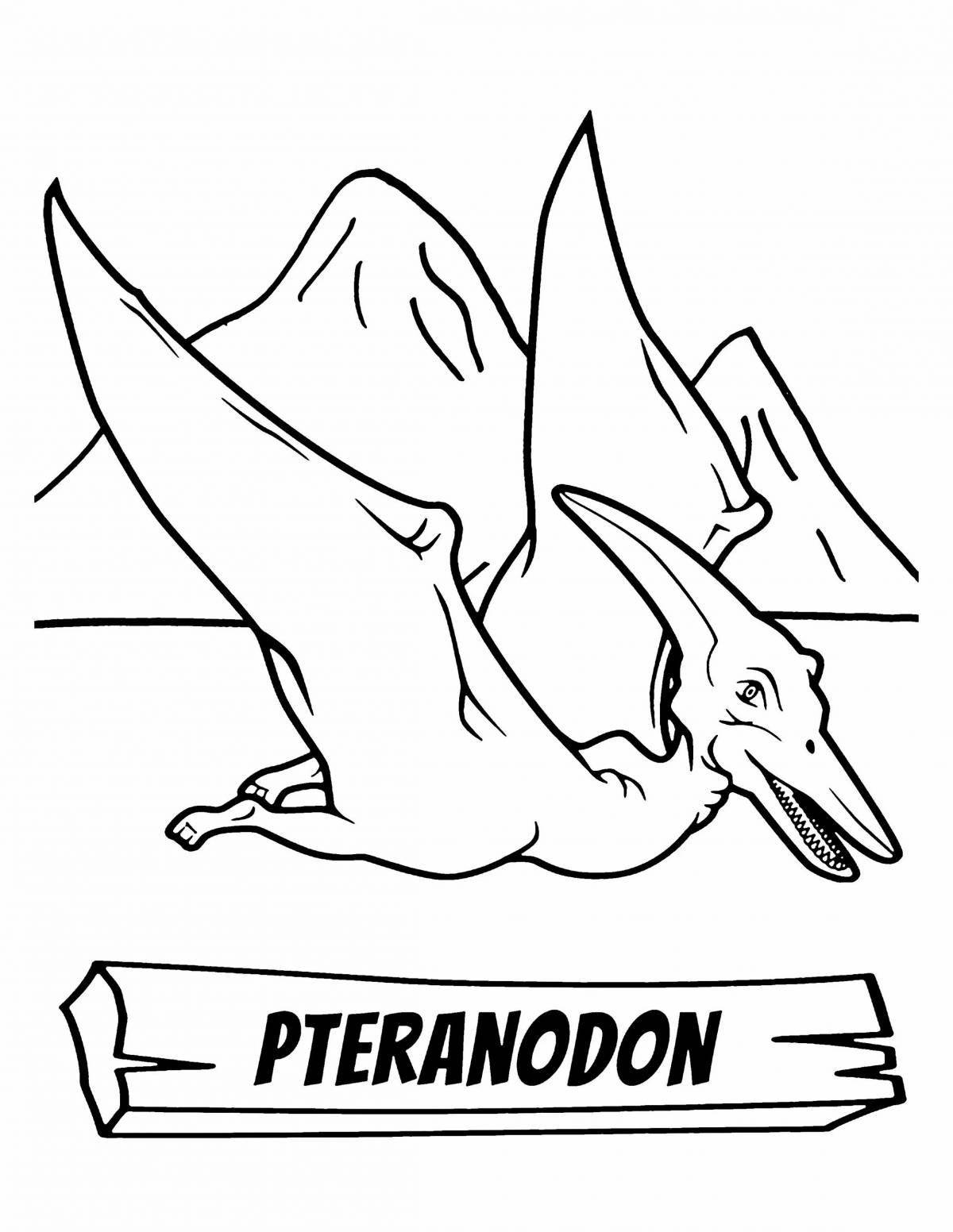 Fantastic flying dinosaur coloring page