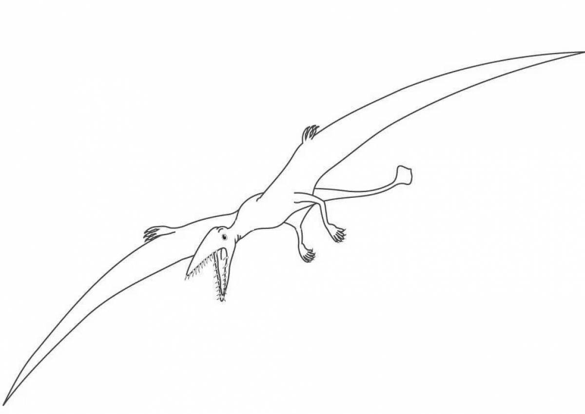 Раскраска динамический летающий динозавр