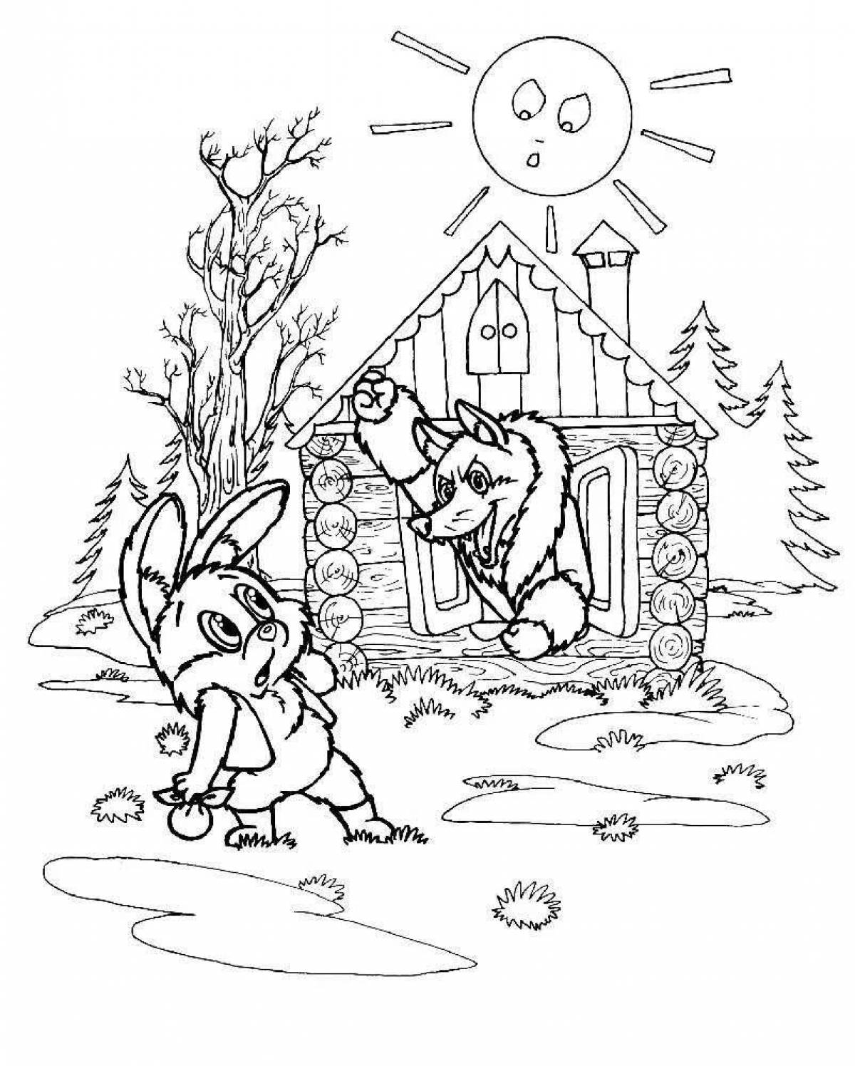 Rampant rabbit hut coloring page