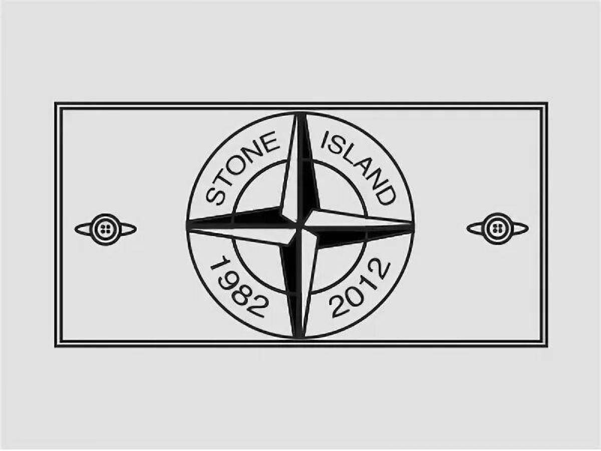 Exquisite stone island coloring page