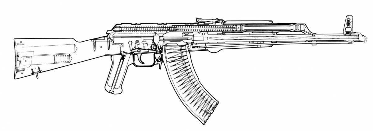 Colorful ak 74 coloring page