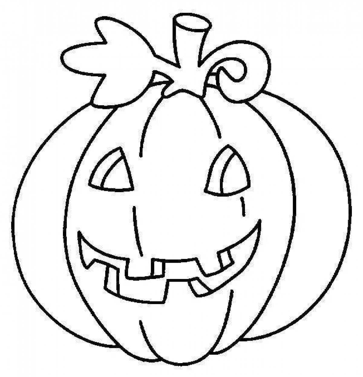 Halloween mystical pumpkin coloring page