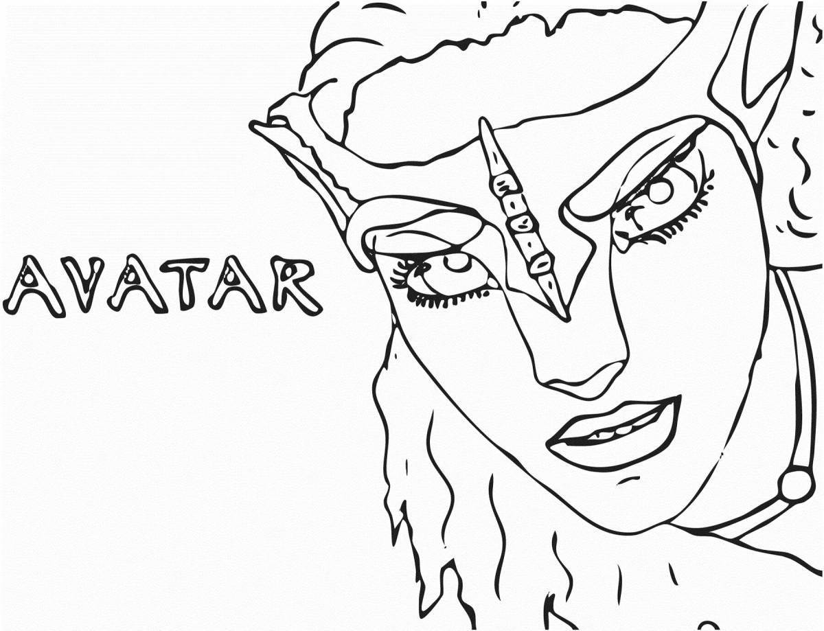 Bright movie coloring page avatar