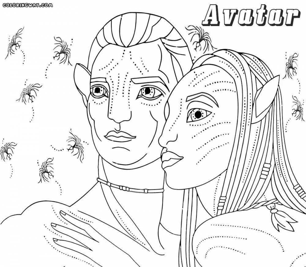 Amazing Avatar movie coloring page