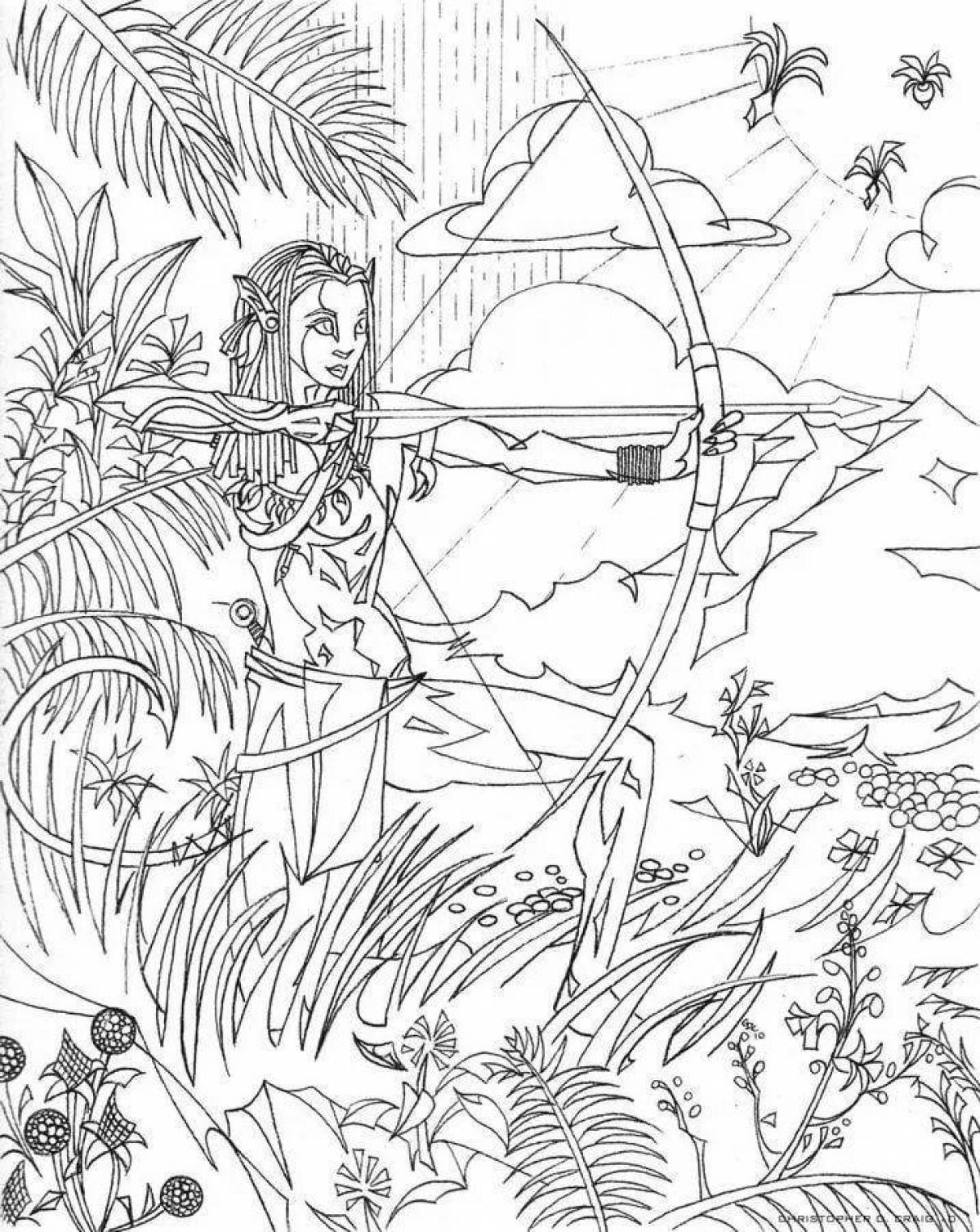 Dynamic Avatar movie coloring page