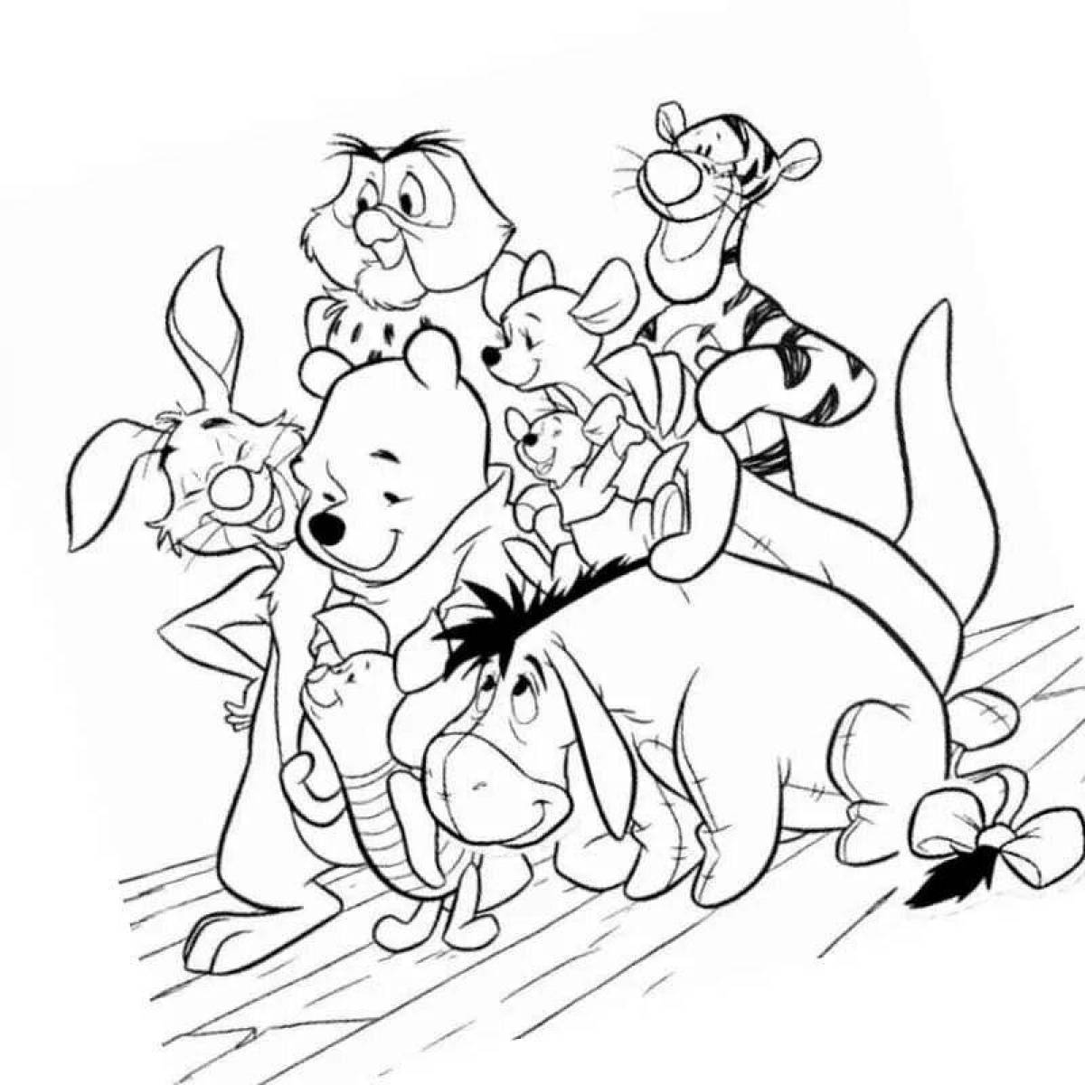 Coloring fairy tale cartoon characters