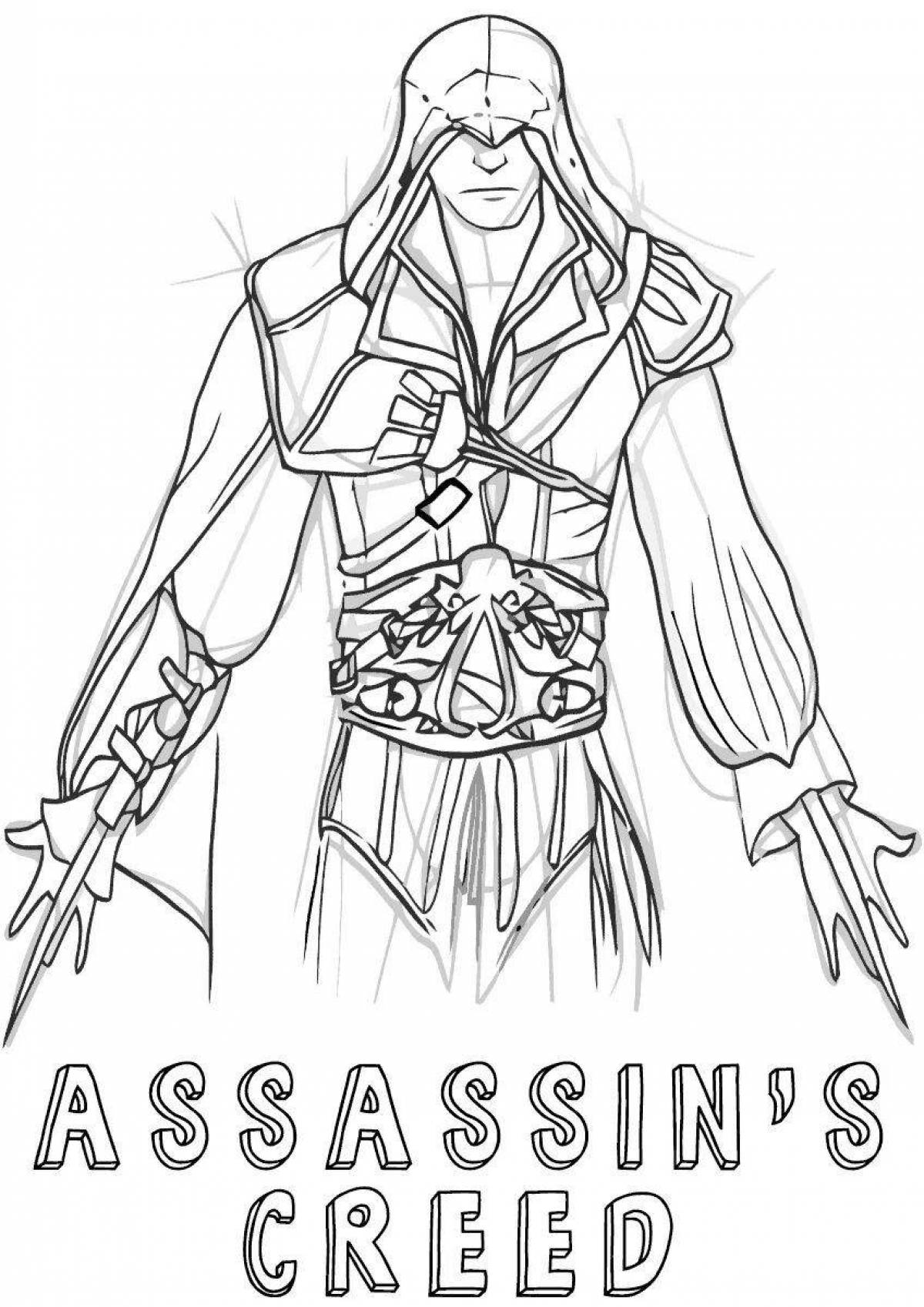 Assassin's creed glitter coloring book