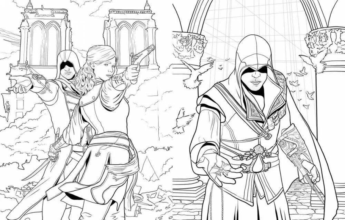 Assassin's creed charming coloring book