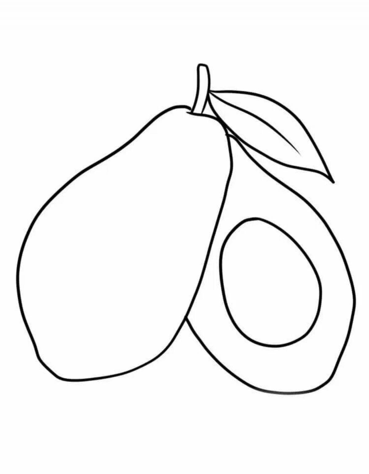 Анимированный рисунок авокадо